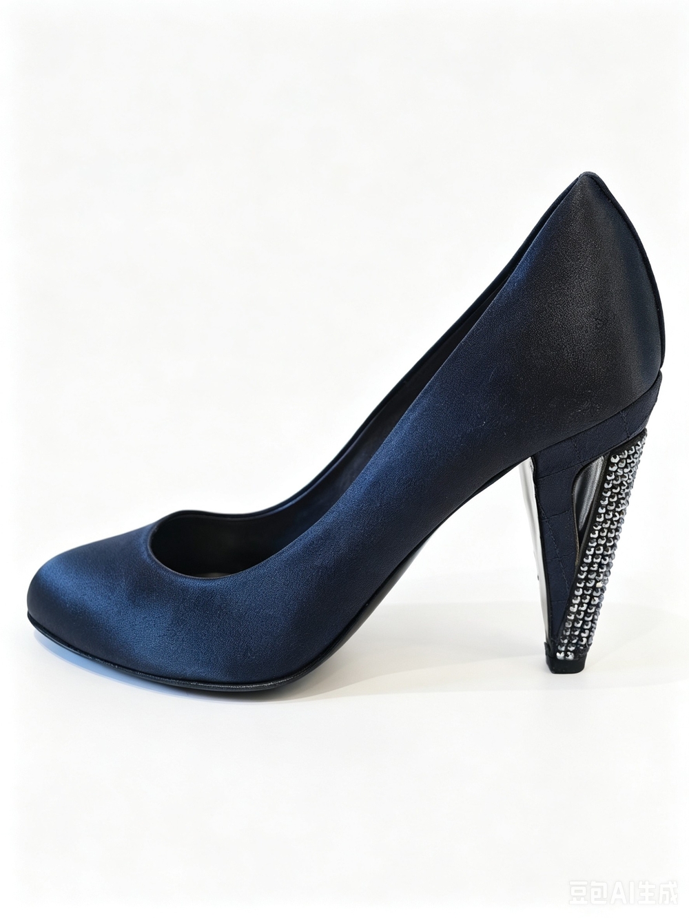Chanel black satin pumps